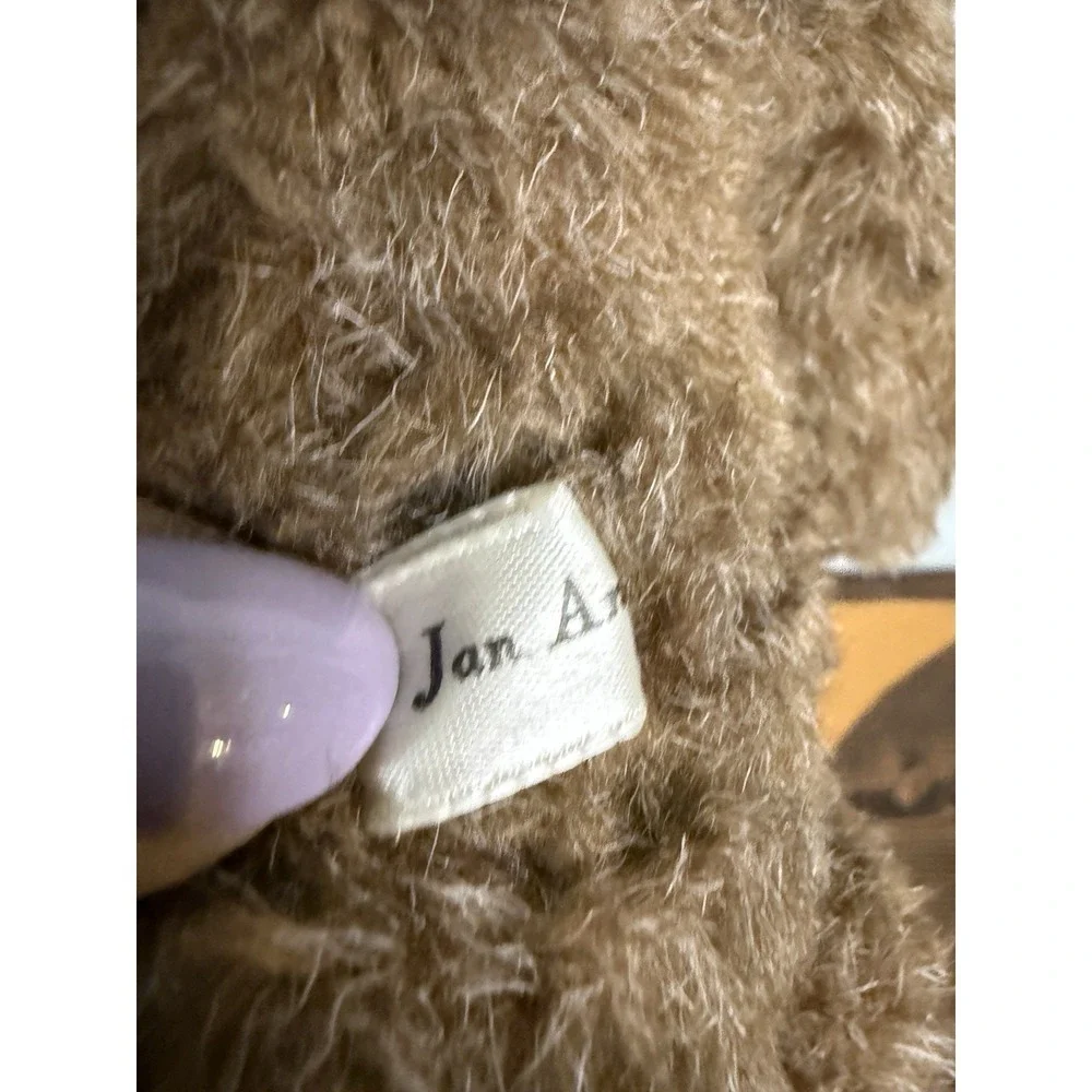 Artist Teddy Bear Jan Ann Jointed Brown Mohair German‎ Glass Eyes Vintage